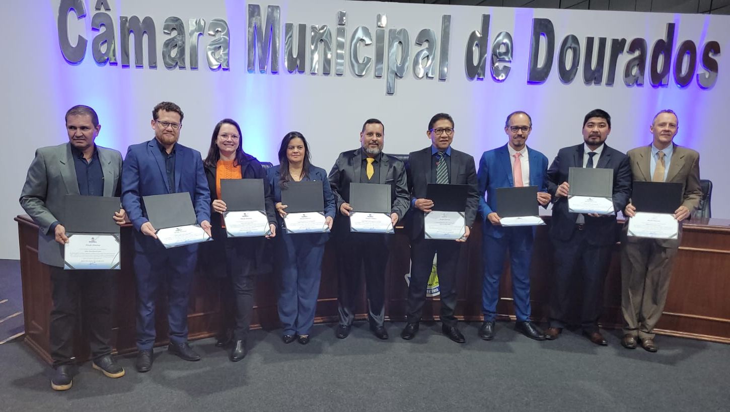 Químicos homenageados durante o evento